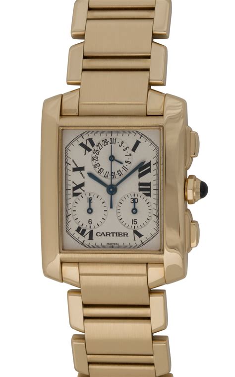 cartier chronograph tank|cartier tank francaise chronograph watch.